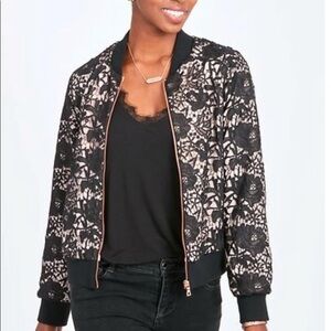 Stella & Dot lace bomber Jacket